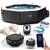 ​Piscina gonflabila cu hidromasaj Intex, jacuzzi, pompa de filtrare incorporata, 6 persoane, 2 tetiere, cu aplicatie, panou de control, apa incalzita pana la 40°, prelata si folie, 1098 litri, 218 x 71 cm - - Roveli