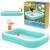 ​Piscina gonflabila Bestway, confectionata din vinil, capacitate 636 l, un cos de baschet si o minge, forma dreptunghiulara, 251 x 168 x 102 cm, albastru si alb - 2- Roveli