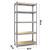 ​Set raft metalic, realizat din MDF si profile zincate, 5 polite, capacitatea 175 kg polita, 875 kg total, 180 x 90 x 40 cm, gri, 2 bucati - 4- Roveli