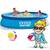 ​Piscina, realizata din material PVC durabil cu 3 straturi, capacitate 3077 l, kit de reparare, 305 x 61 cm, albastra - 4- Roveli