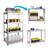 ​Set raft metalic, realizat din MDF si profile zincate, 5 polite, capacitatea 175 kg polita, 875 kg total, 180 x 90 x 40 cm, gri, 2 bucati - 5- Roveli