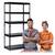 ​Raft metalic, realizat din placi MDF, profile metalice zincate, margini rotunjite, 5 rafturi, sarcina totala maxima 1325 kg, 183 x 90 x 45 cm, negru - 5- Roveli
