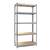 ​Set raft metalic, realizat din MDF si profile zincate, 5 polite, capacitatea 175 kg polita, 875 kg total, 180 x 90 x 40 cm, gri, 2 bucati - 7- Roveli