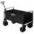 Carucior de transport, material cadru din otel, roti pivotante la 360º, pliabil, buzunare practice, capacitate de incarcare pana la 120 kg, 90 x 50 x 61 cm, negru - - Roveli