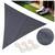 ​Panza parasolar, pentru terasa, balcon, gradina, material PE tesut dens de 180 g/m², rezistent la apa, cu 3 snururi de prindere, forma triunghiulara, 400 x 400 x 400 cm, gri - 2- Roveli