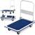 Carucior platforma transport marfa, constructie solida, din otel, capacitate de incarcare pana la 300 kg, 2 roti pivotante, 90 x 87 x 60 cm, alb si albastru - 3- Roveli