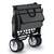 ​Carucior de transport, material cadru din otel, pliabil, baldachin reglabil pe inaltime, cos suplimentar, mic, capacitate de incarcare 90 kg, 94 x 67 x 49 cm, gri si negru - 4- Roveli