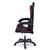 Scaun gaming, piele ecologica durabila, design modern, roti duble, solide din cauciuc nailon, cu doua perne, inaltime totala maxima 123 cm, negru si rosu - 8- Roveli