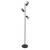 ​Lampadar, structura metalica, forma inspirata de ramurile unui copac, E14, 3 surse de lumina, 1500 x 230 mm, finisaj negru combinat cu sticla fumurie - - Roveli