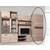 Ansamblu living, stejar san marino/latte extra lucios HG, ASSOR - 2- Roveli