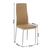Scaune, piele ecologică caramel/metal gri, COLETA NOVA - 2- Roveli