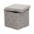Taburet pliabil, material gri/model alb, MARLO - 9- Roveli