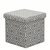 Taburet pliabil, material gri/model alb, MARLO - - Roveli