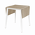 Masă dining, MDF folie/metal, stejar sonoma/alb, 60-120x60 cm, MAURO - 4- Roveli