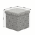 Taburet pliabil, material gri/model alb, MARLO - 10- Roveli
