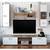 Mobilier pentru living, stejar wotan/alb, WAW NEW - 3- Roveli