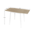 Masă dining, MDF folie/metal, stejar sonoma/alb, 60-120x60 cm, MAURO - 2- Roveli