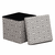 Taburet pliabil, material gri/model alb, MARLO - 8- Roveli