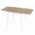 Masă dining, MDF folie/metal, stejar sonoma/alb, 60-120x60 cm, MAURO - - Roveli