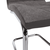 Scaun bucătărie, material textil gri deschis/piele ecologică gri/crom, SALOMA NEW - 7- Roveli