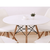 Masă dining, alb/fag, diametru 60 cm, GAMIN NEW 60 - 4- Roveli