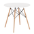 Masă dining, alb/fag, diametru 60 cm, GAMIN NEW 60 - - Roveli