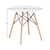 Masă dining, alb/fag, diametru 60 cm, GAMIN NEW 60 - 2- Roveli