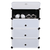 Organizator de pantofi modular, negru / alb, PORET - 5- Roveli