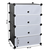 Organizator de pantofi modular, negru / alb, PORET - 3- Roveli