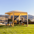 Pavilion cort pentru grădină, 3,9x2,5x3,9m, bej / negru, RINGE TIP 2 + 6 laturi - 8- Roveli