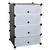 Organizator de pantofi modular, negru / alb, PORET - 2- Roveli