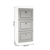 Pantofar, 3 compartimente, gri/alb, SEBER TYP 2 - 10- Roveli