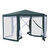 Pavilion cort pentru grădină, 3,9x2,5x3,9m, verde / alb, RINGE TIP 1 6 laturi - 8- Roveli