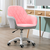 Scaun de birou, material roz/gri/alb, SANTY - 4- Roveli