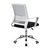 Scaun de birou, plasă gri/ material negru / plastic alb, APOLO 2 NEW - 2- Roveli