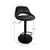 Scaun de bar, material textil negru cu efect de piele întoarsă, LORASA NEW - 6- Roveli