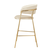 Scaun de bar de design, ţesătură bej Velvet/gold crom auriu, DASMIN TIP 2 - 3- Roveli