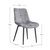 Scaun de dining, gri deschis / negru, ZAINA TIP 1 - 2- Roveli