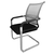 Scaun de conferinţe, negru/gri, FAJE - 4- Roveli