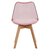 Scaun, roz transparent, acrilic/piele ecologică/fag, BALI 2 NEW - 4- Roveli