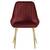 Scaun de dining, bordó ţesătură Velvet/gold crom-auriu, PERLIA - 2- Roveli