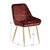 Scaun de dining, bordó ţesătură Velvet/gold crom-auriu, PERLIA - 3- Roveli