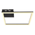 Plafoniera, circuit LED integrat, design geometric simplu, 18 W, 1470 lm, lumina calda 3000 K, negru mat si opal - - Roveli