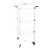 Uscator de rufe vertical DacEnergy©, structura solida din otel si plastic, 3 nivele de uscare, 2 suporti pentru cate 4 umerase, 4 roti, 650 x 710 x 1360 mm, alb si albastru - - Roveli