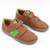 Pantofi casual ,unisex , pentru copii , din piele naturala 3229-COGNAC/VERDE/G, Culoare (12): Camel, Marime (12): 30 - 2- Roveli