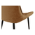 Scaun, piele ecologică maro camel/negru, HAZAL - 4- Roveli