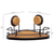 Etajera baie, fabricat din ABS si otel, montaj pe perete, 1 raft, finisaj lemn si negru - 3- Roveli
