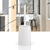 Perie WC, polipropilena si ABS, montaj stativ, design modern,11.9 x 11.9 x 34 cm, alb si cromat - 2- Roveli
