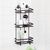 Etajera baie, din otel, design modern, montaj pe perete, cu suruburi, 3 rafturi, 30 x 13 x 52 cm, negru - 2- Roveli