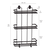 Etajera baie, din otel, design modern, montaj pe perete, cu suruburi, 3 rafturi, 30 x 13 x 52 cm, negru - 3- Roveli